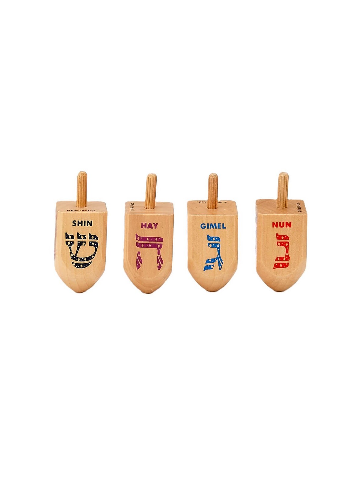 Large Natural Wood Dreidels - Singles | Hanukkah | Judaica