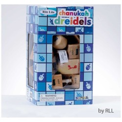 Large Natural Wood Dreidels - Singles | Hanukkah | Judaica
