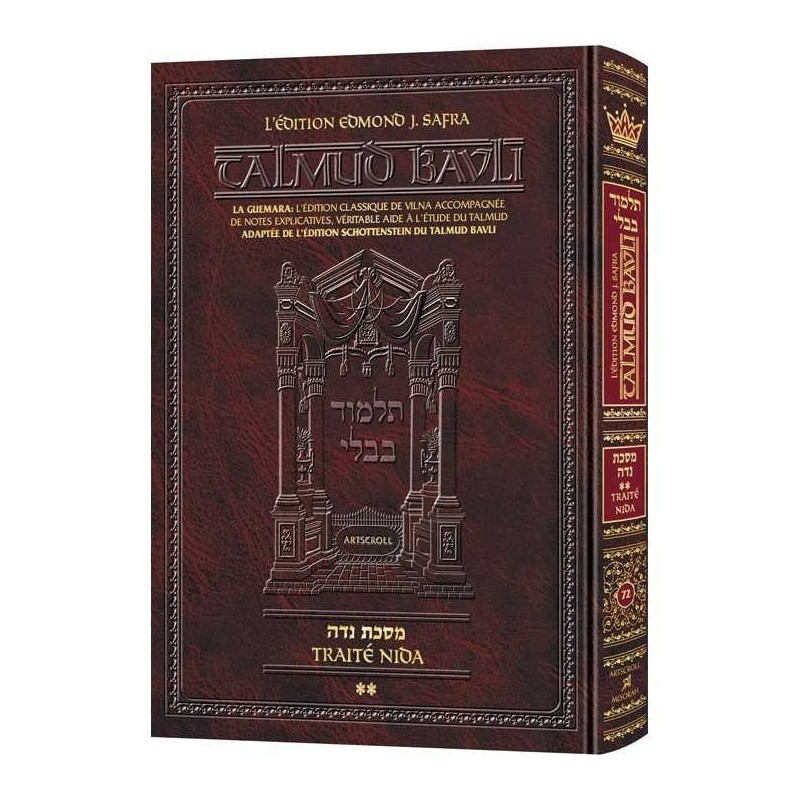 French Talmud [Safra Ed.] Niddah Volume 2 | Books | Judaica
