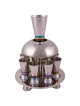 Multi-Colored Ringed Hammered Kiddush Fountain By  | Kiddush Cups | Ju