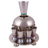 Multi-Colored Ringed Hammered Kiddush Fountain By  | Kiddush Cups | Ju