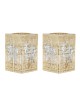 Crystal Tealight Holders With Gold Jerusalem And S | Candle Holders |