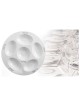 Disposable Seder Plate White/Silver | Passover | Judaica