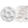 Disposable Seder Plate White/Silver | Passover | Judaica