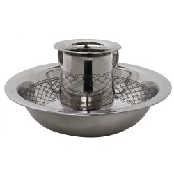 Stainless Diamond Design Netillat Yadayim Washing  | Washing Cups | Ju