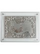 Glass Challah Board - Silver Shabbos Table | Challah Boards | Judaica