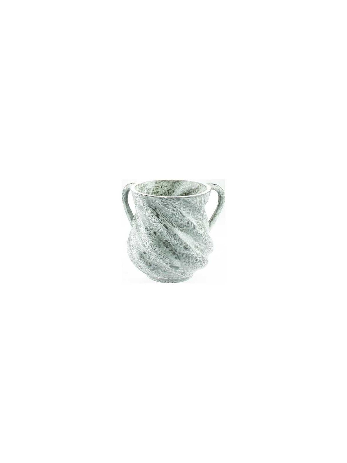 Marble Twist Washing Cup - White/Gray | Washing Cups | Judaica