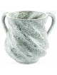 Marble Twist Washing Cup - White/Gray | Washing Cups | Judaica