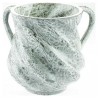 Marble Twist Washing Cup - White/Gray | Washing Cups | Judaica