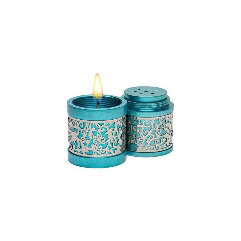Lasercut Pomegranate Design Aluminum Travel Havdal | Havdalah Sets & S