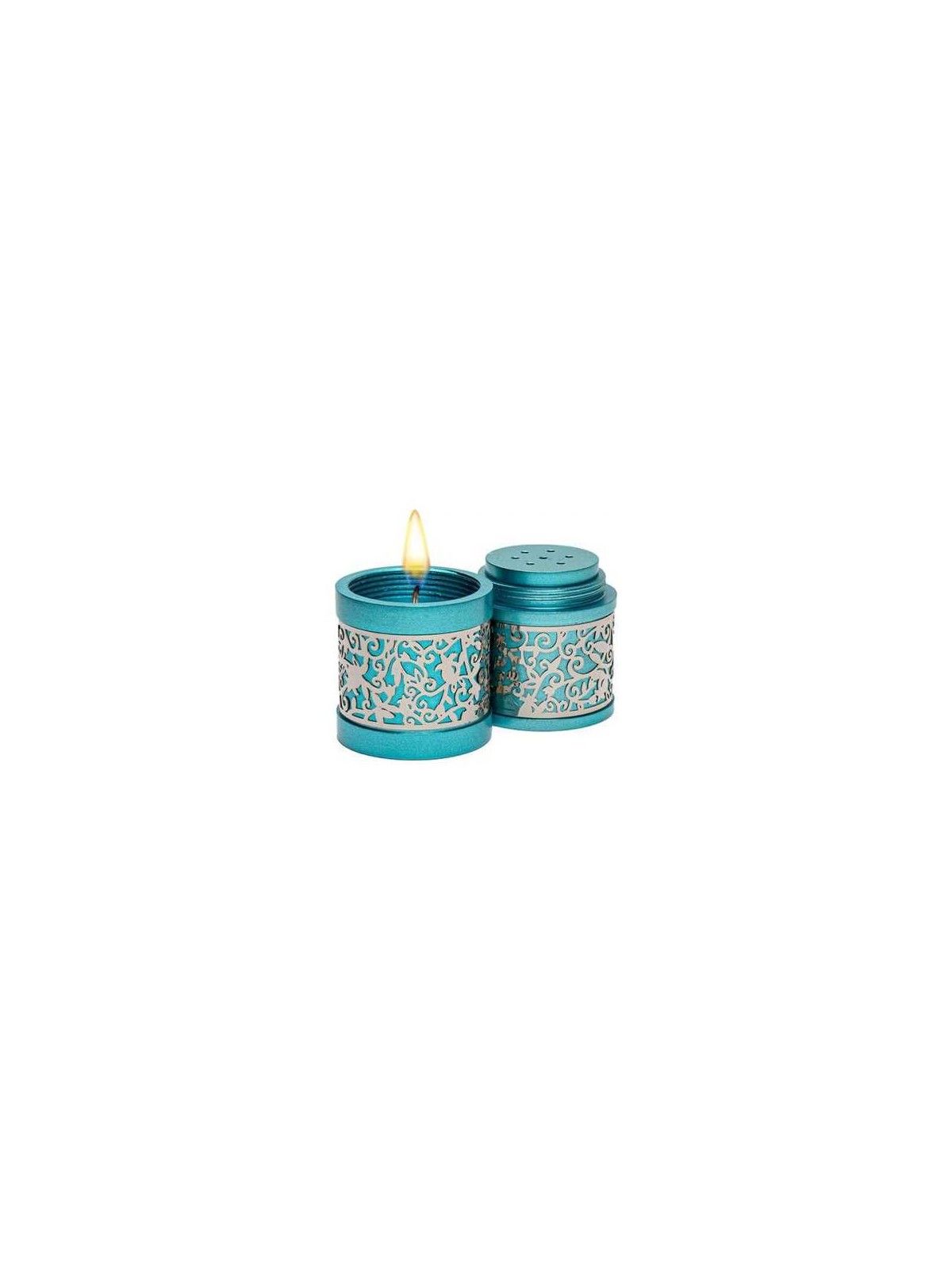 Lasercut Pomegranate Design Aluminum Travel Havdal | Havdalah Sets & S