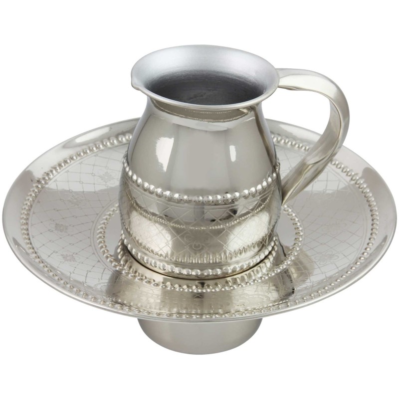 Diamond Pattern Mayim Achronim Set | Mayim Achronim Sets | Judaica