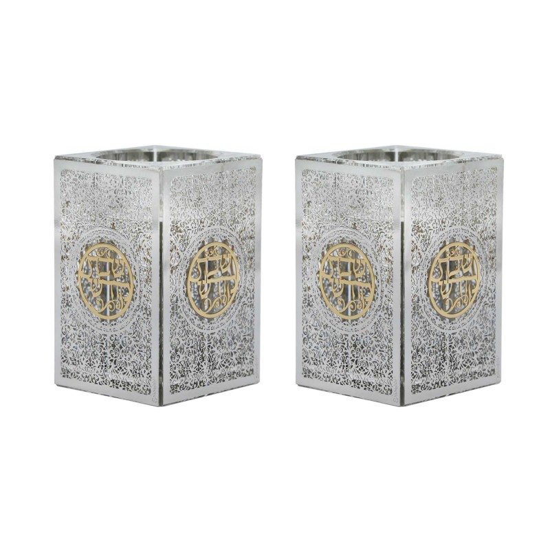Crystal Tealight Holders - Lasercut Jerusalem Desi | Candle Holders |