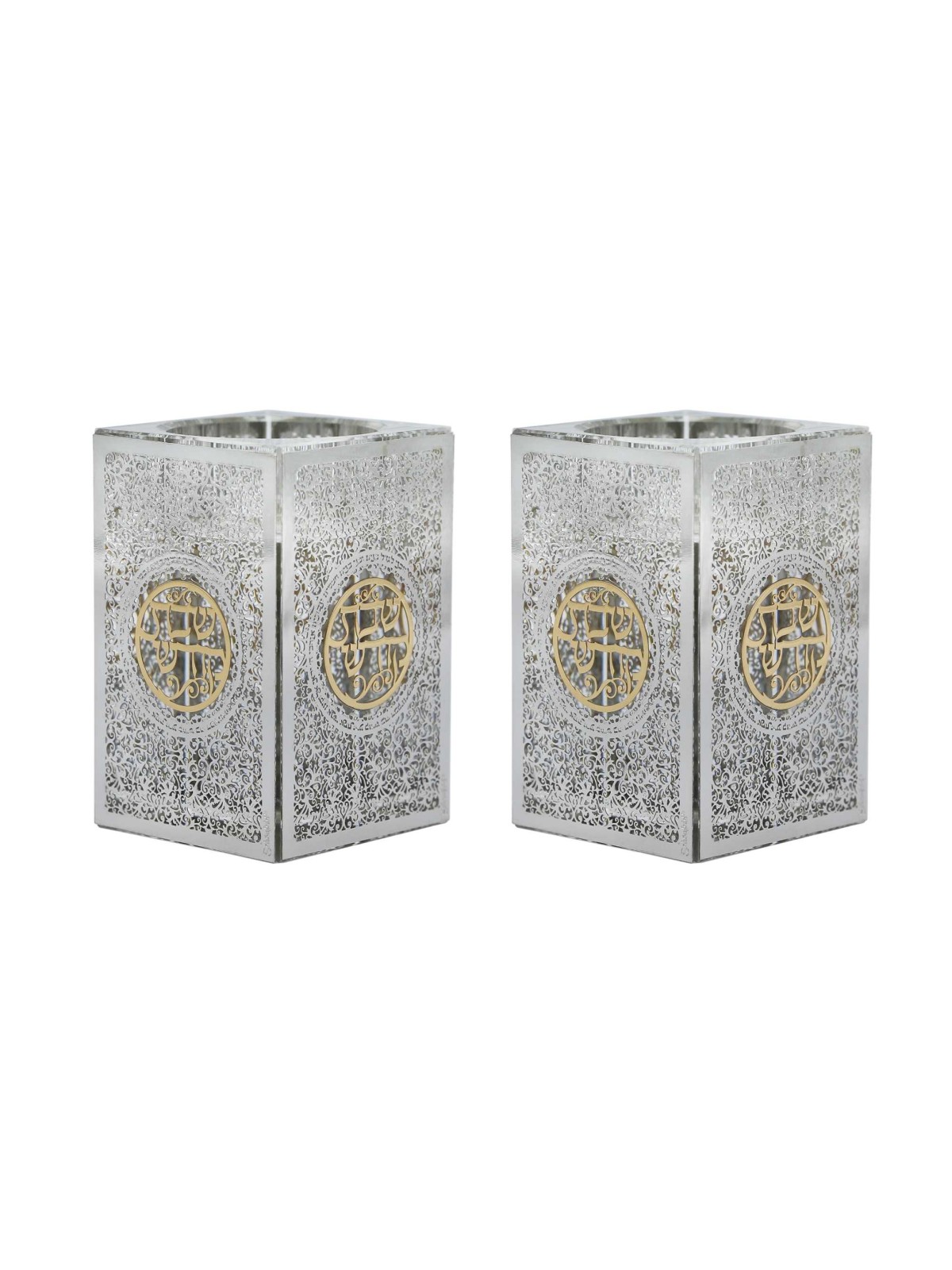 Crystal Tealight Holders - Lasercut Jerusalem Desi | Candle Holders |