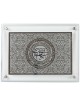Glass Hamotzi Lechem Challah Tray With Silver Lase | Challah Boards |