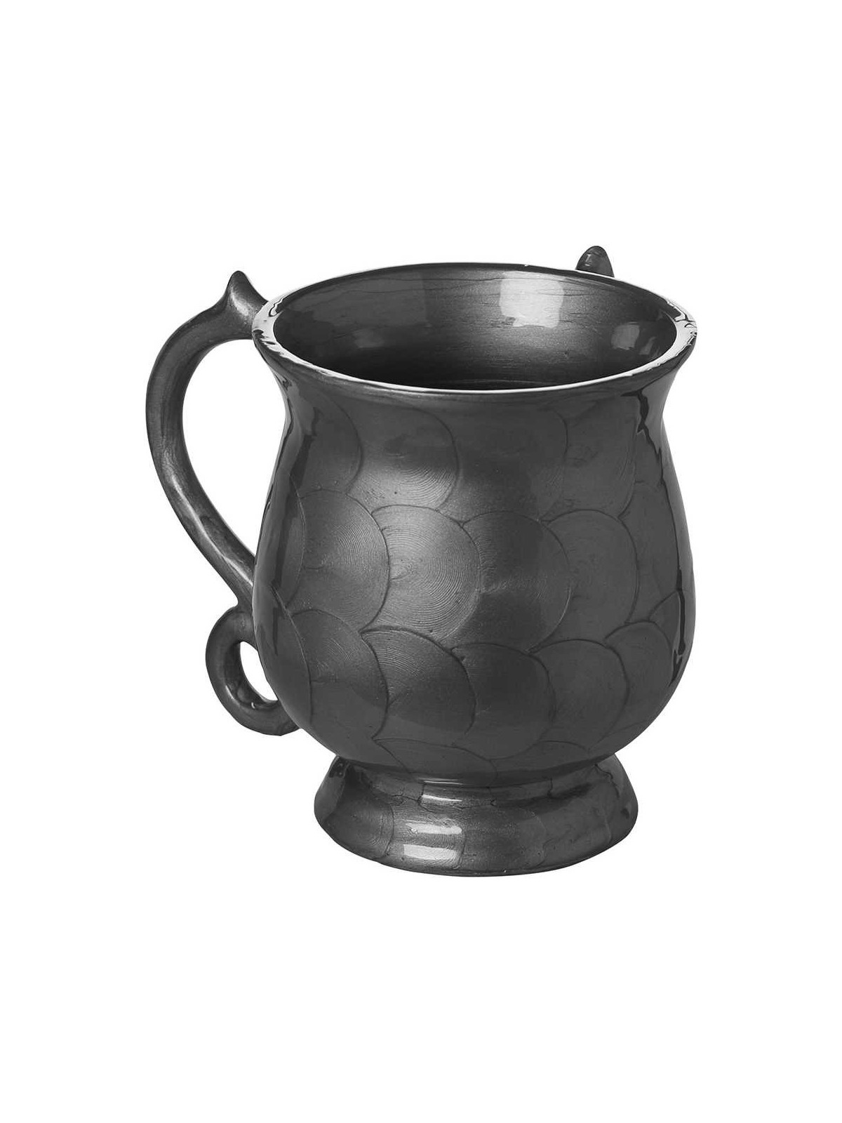 Scaled Design Aluminum Washing Cup - Silver | Washing Cups | Judaica