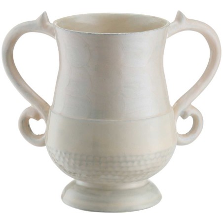 Swirl Aluminum Washing Cup - Pearl | Washing Cups | Judaica