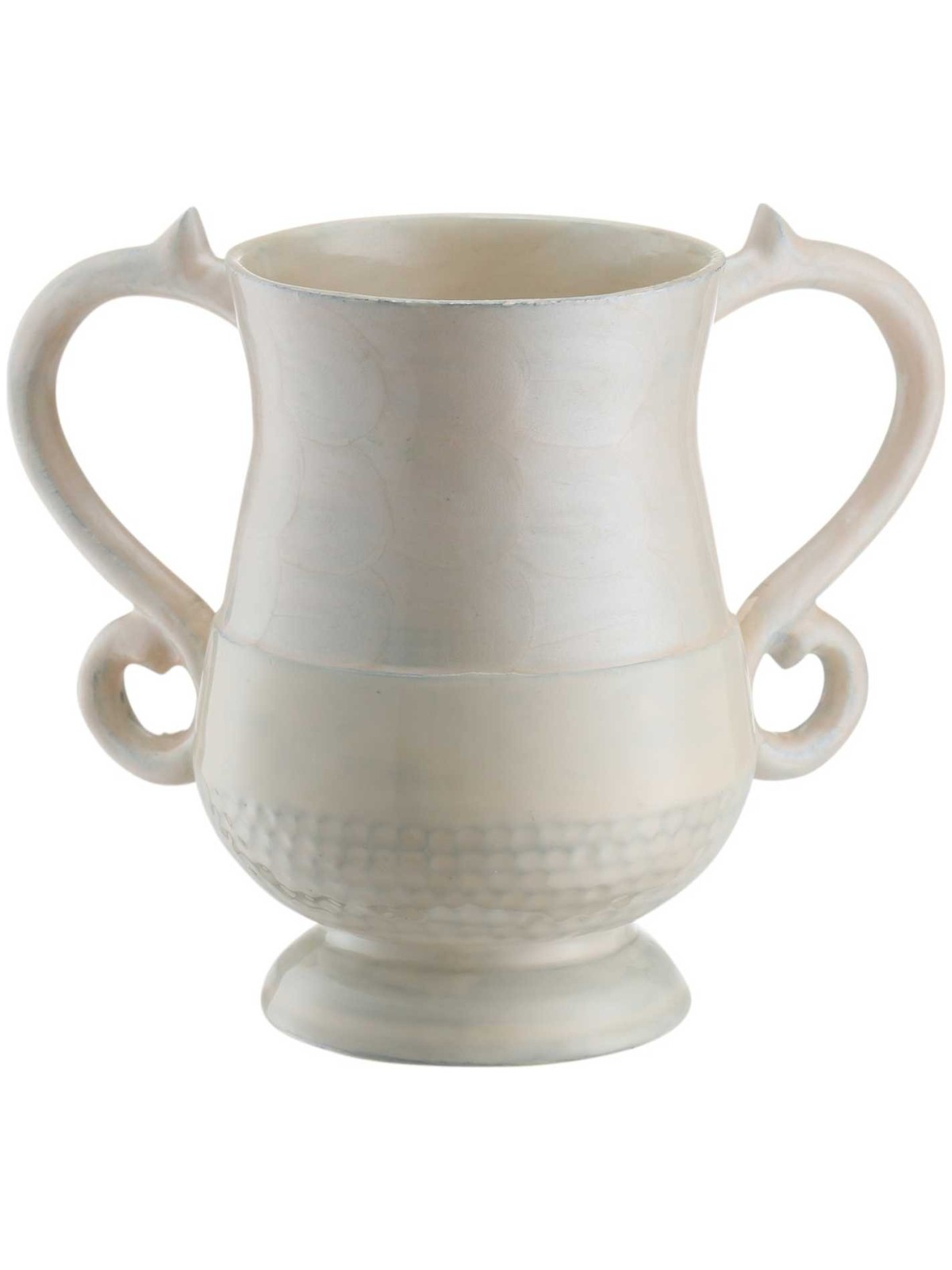 Swirl Aluminum Washing Cup - Pearl | Washing Cups | Judaica