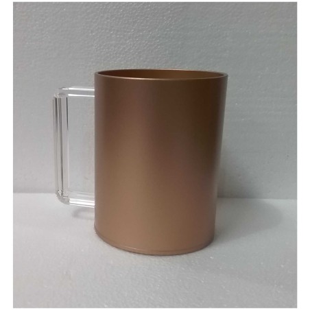 Modern Acrylic Washing Cup - Gold/Clear | Washing Cups | Judaica