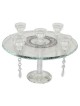 Crystal 5 Candle Candelabra on Round Base- 19 Cm | Candle Holders | Ju