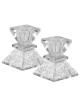 Squared Crystal Jerusalem Desgin Candlesticks 2.5" | Candle Holders |