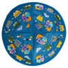 Embroidered Trains Kippah - Blue | Kippahs | Judaica