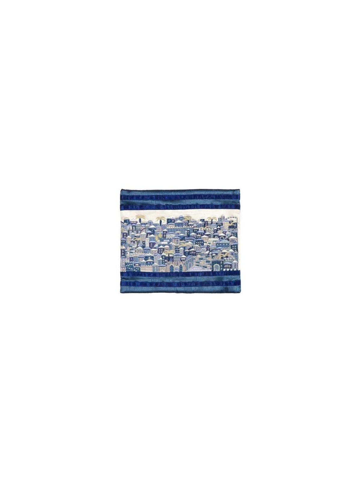 Jerusalem Embroidered Tallit Bag - Blue | Tallit/Tallis | Judaica