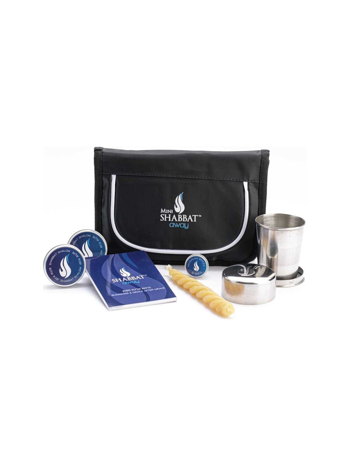5 Piece Mini Shabbat Away Travel Set | Travel Judaica | Judaica