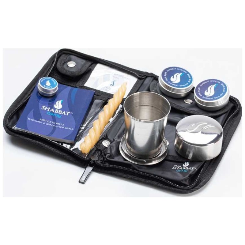 5 Piece Mini Shabbat Away Travel Set | Travel Judaica | Judaica