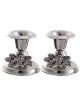 Silver Plated Mini Candlestick Set Grapes 2.5 In | Candle Holders | Ju