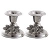 Silver Plated Mini Candlestick Set Grapes 2.5 In | Candle Holders | Ju