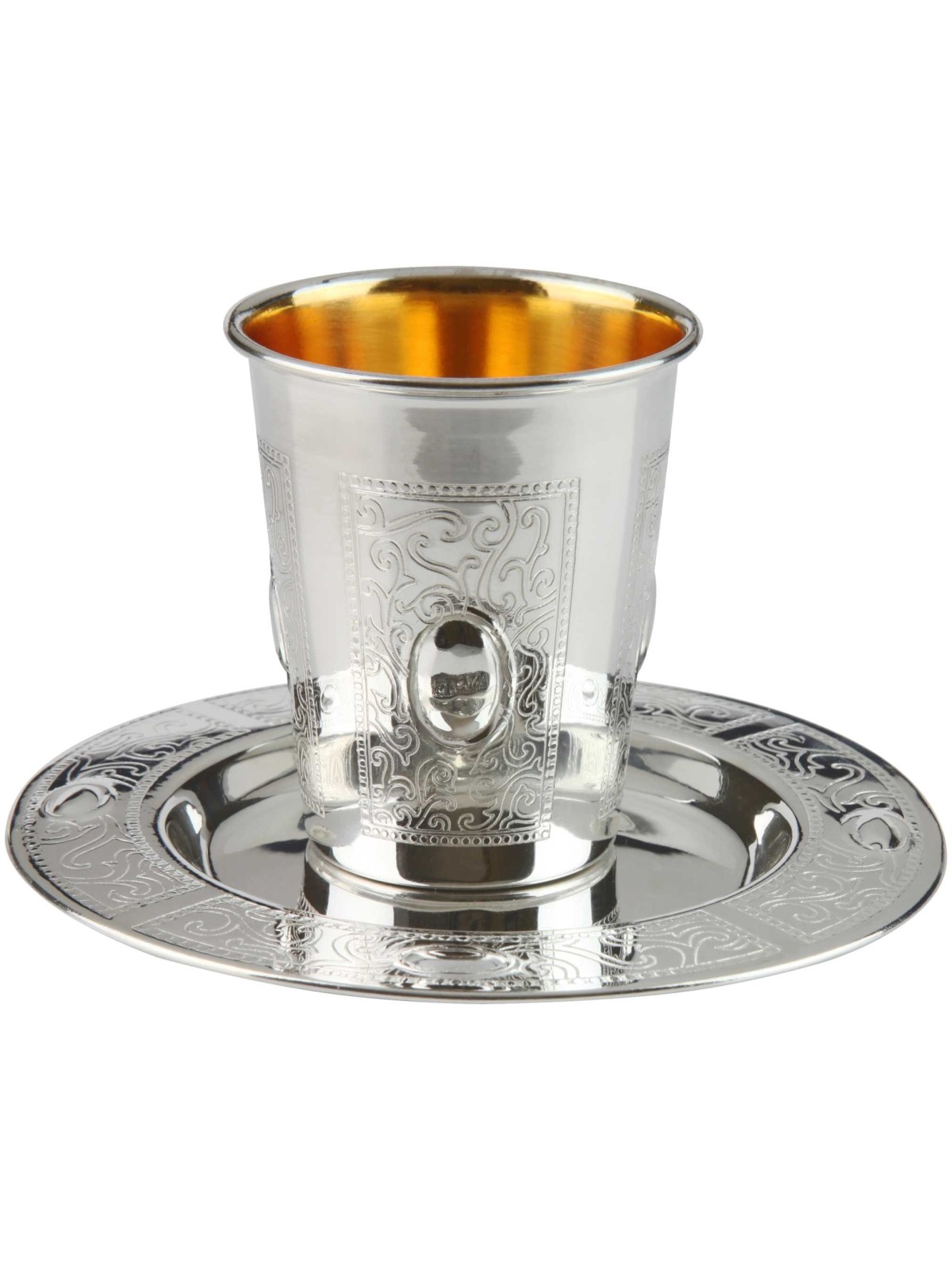 Eye Frame Silver Kiddush Cup Set | Kiddush Cups | Judaica