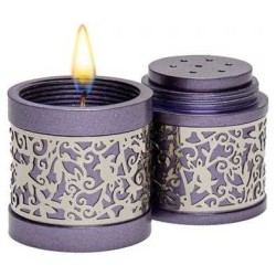 Lasercut Pomegranate Design Aluminum Travel Havdal | Havdalah Sets & S