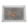 Lace Silver & Gold Glass Challah Tray - Shabbat De | Challah Boards |