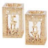 Crystal Tealight Holders - Lasercut Jerusalem Bord | Candle Holders |