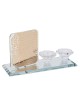 Crystal Tealight Holder Set with a Hadlakat Neirot | Candle Holders |