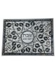 Glass Challah Tray with Black Metal Pomegranate De | Challah Boards |