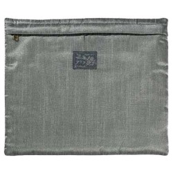 Squares Full Embroidery Tefillin Bag - Silver | Tefillin & Accessories