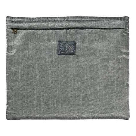 Squares Full Embroidery Tefillin Bag - Silver | Tefillin & Accessories