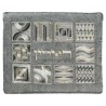 Squares Full Embroidery Tefillin Bag - Silver | Tefillin & Accessories