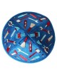 Embroidered Tools Kippah - Blue | Kippahs | Judaica