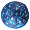 Embroidered Tools Kippah - Blue | Kippahs | Judaica