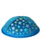 Embroidered Stars Kippah - Blue | Kippahs | Judaica