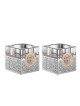Short Crystal Tealight Holders - Lasercut Floral w | Candle Holders |