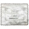 White Satin Shabbat Kodesh Challah Cover | Challah Covers | Judaica