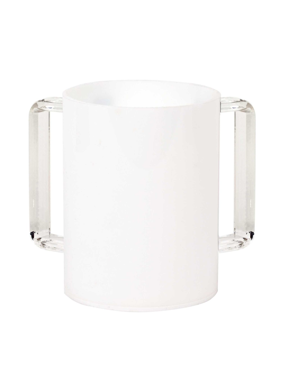 Modern Acrylic Washing Cup - White/Clear | Washing Cups | Judaica
