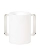 Modern Acrylic Washing Cup - White/Clear | Washing Cups | Judaica