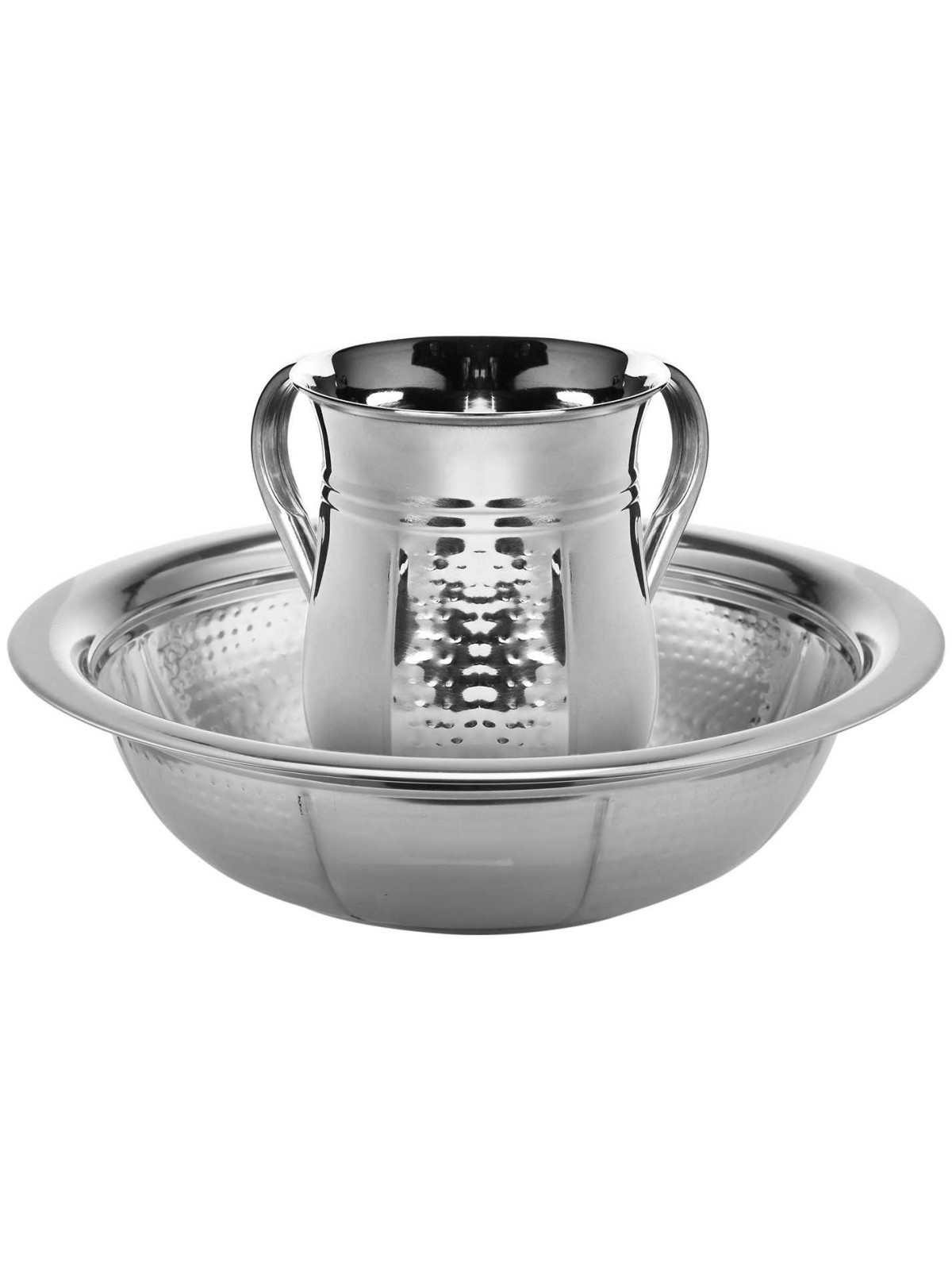 Washing Cup Set - Hammered Panels | Washing Cups | Judaica