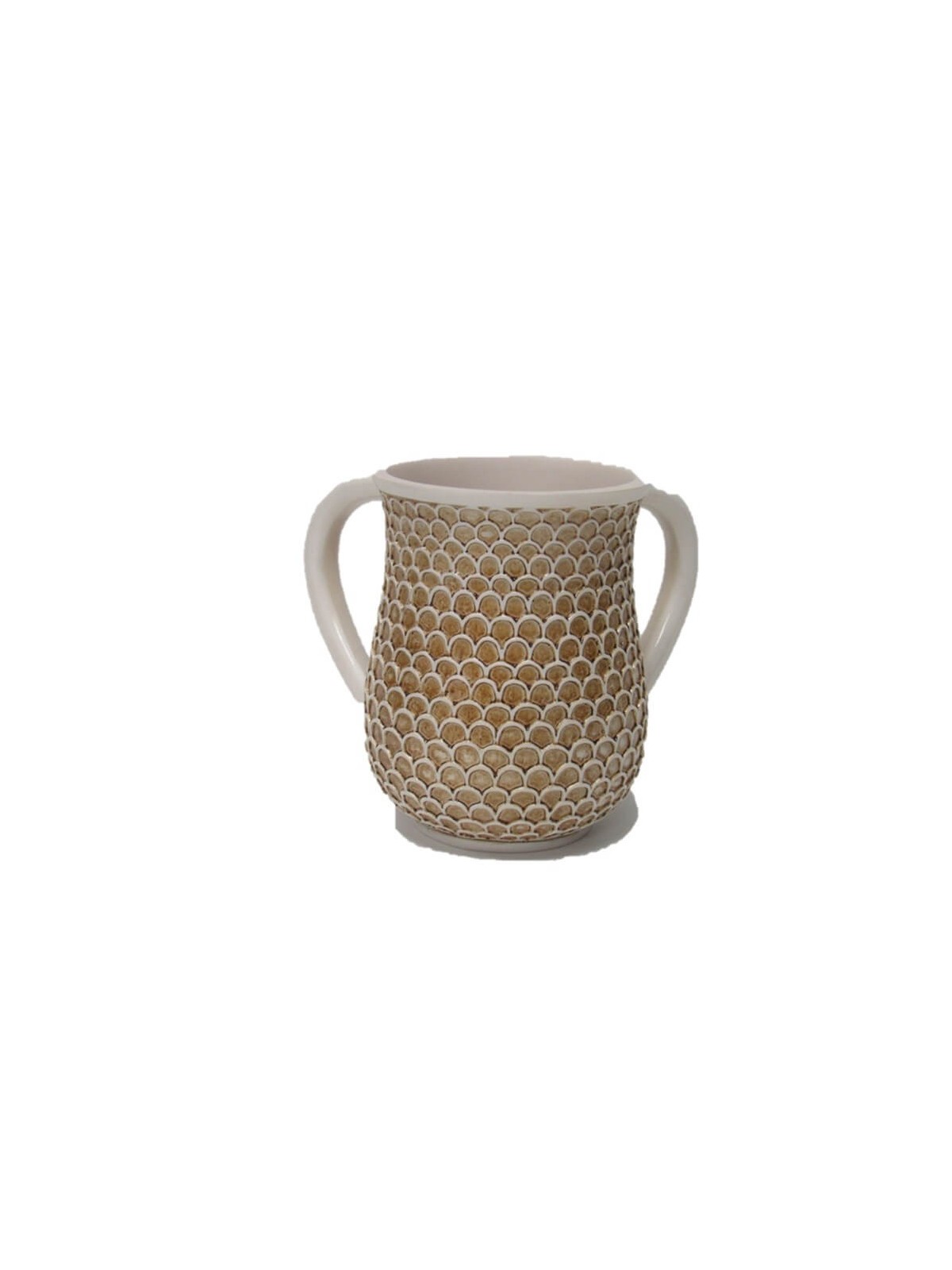 Modern Scaled Washing Cup - White | Washing Cups | Judaica