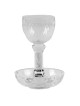 Crystal Kiddush Cup Set with Stem | Kiddush Cups | Judaica